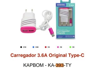 CARREGADOR TIPO C 3.1A KAPBOM