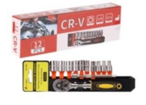 KIT CHAVE CATRACAS E SOQUETE C/12PÇS