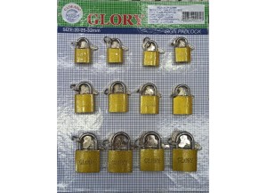 CADEADO 20/25/32MM DZ CARTELA