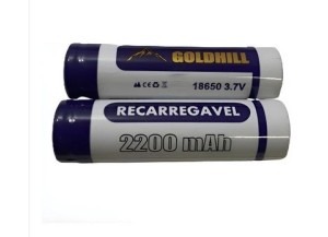 BATERIA RECARREGAVEL P/ LANTERNA  3.7V M:18650 2200MHA